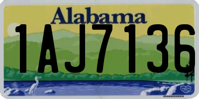 AL license plate 1AJ7136