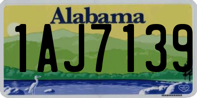 AL license plate 1AJ7139