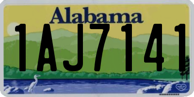 AL license plate 1AJ7141