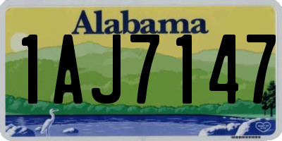 AL license plate 1AJ7147