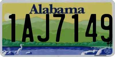 AL license plate 1AJ7149