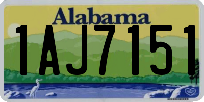 AL license plate 1AJ7151