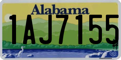 AL license plate 1AJ7155