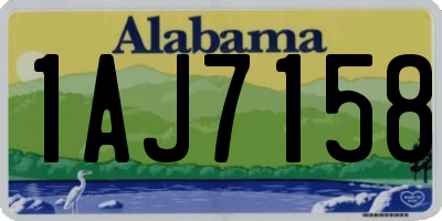 AL license plate 1AJ7158
