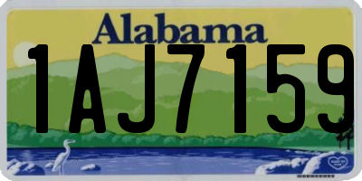 AL license plate 1AJ7159