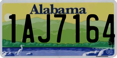 AL license plate 1AJ7164