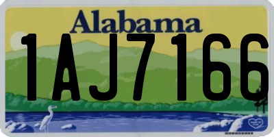 AL license plate 1AJ7166