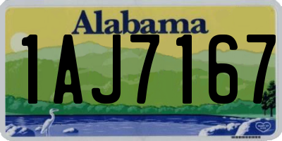 AL license plate 1AJ7167