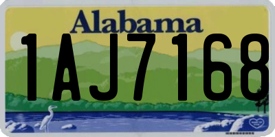 AL license plate 1AJ7168