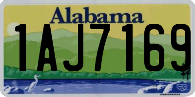 AL license plate 1AJ7169