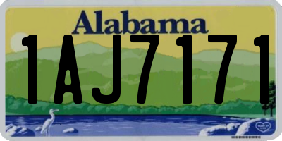 AL license plate 1AJ7171