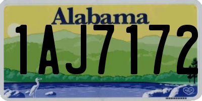AL license plate 1AJ7172