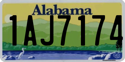 AL license plate 1AJ7174