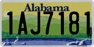 AL license plate 1AJ7181