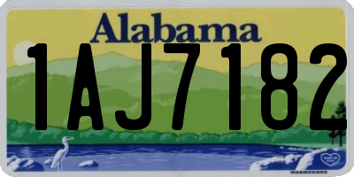 AL license plate 1AJ7182