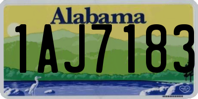 AL license plate 1AJ7183