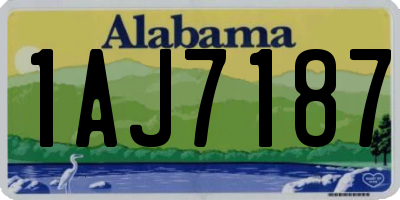 AL license plate 1AJ7187