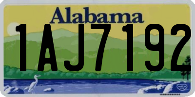 AL license plate 1AJ7192