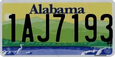 AL license plate 1AJ7193