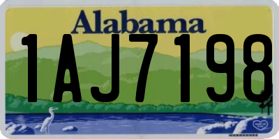 AL license plate 1AJ7198