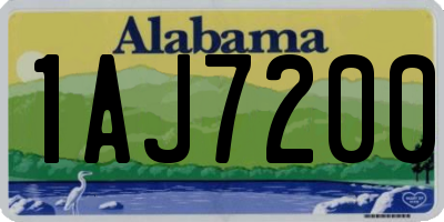 AL license plate 1AJ7200