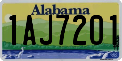 AL license plate 1AJ7201