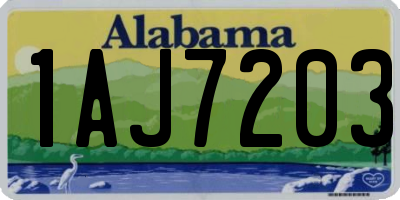 AL license plate 1AJ7203