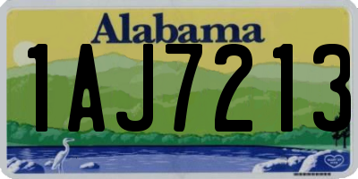 AL license plate 1AJ7213