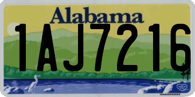 AL license plate 1AJ7216