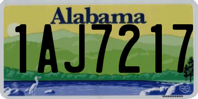 AL license plate 1AJ7217