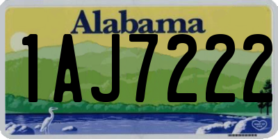 AL license plate 1AJ7222