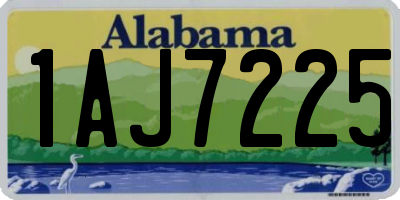 AL license plate 1AJ7225