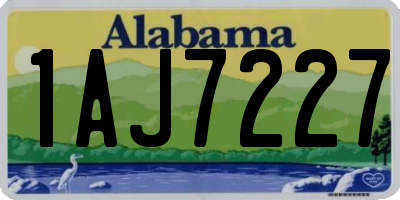 AL license plate 1AJ7227