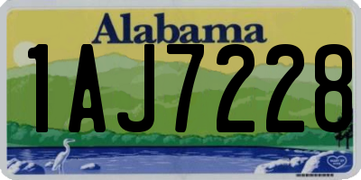 AL license plate 1AJ7228