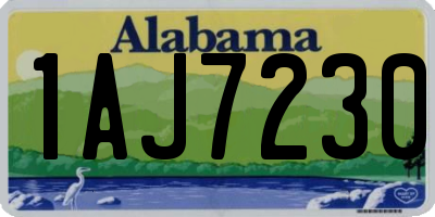 AL license plate 1AJ7230