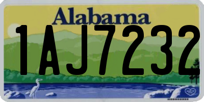 AL license plate 1AJ7232