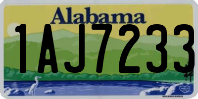 AL license plate 1AJ7233