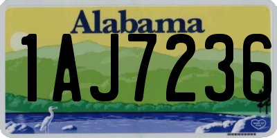 AL license plate 1AJ7236