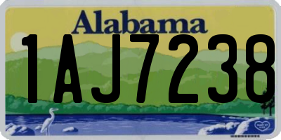 AL license plate 1AJ7238