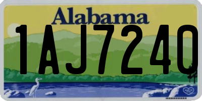 AL license plate 1AJ7240