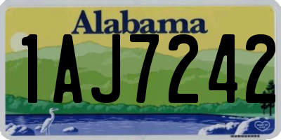 AL license plate 1AJ7242