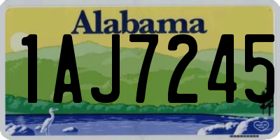 AL license plate 1AJ7245