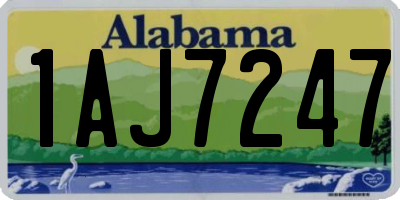 AL license plate 1AJ7247