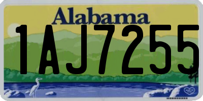 AL license plate 1AJ7255