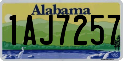 AL license plate 1AJ7257