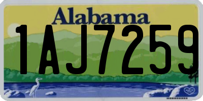 AL license plate 1AJ7259