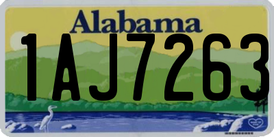 AL license plate 1AJ7263