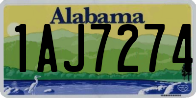 AL license plate 1AJ7274