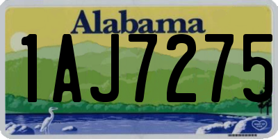 AL license plate 1AJ7275