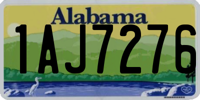 AL license plate 1AJ7276